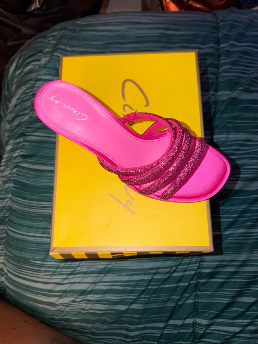 Circus NY Brand Hot Pink Strappy Women’s Slide Sandal